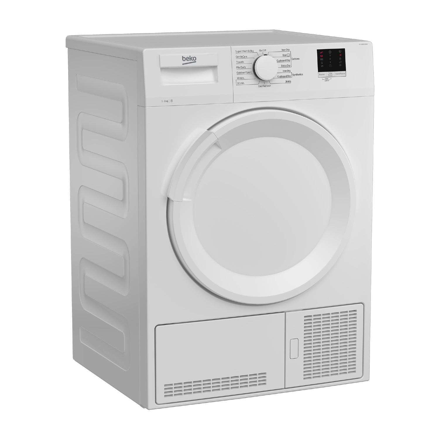 Beko DTLCE80041W 8kg Condenser Tumble Dryer - White thumbnail image