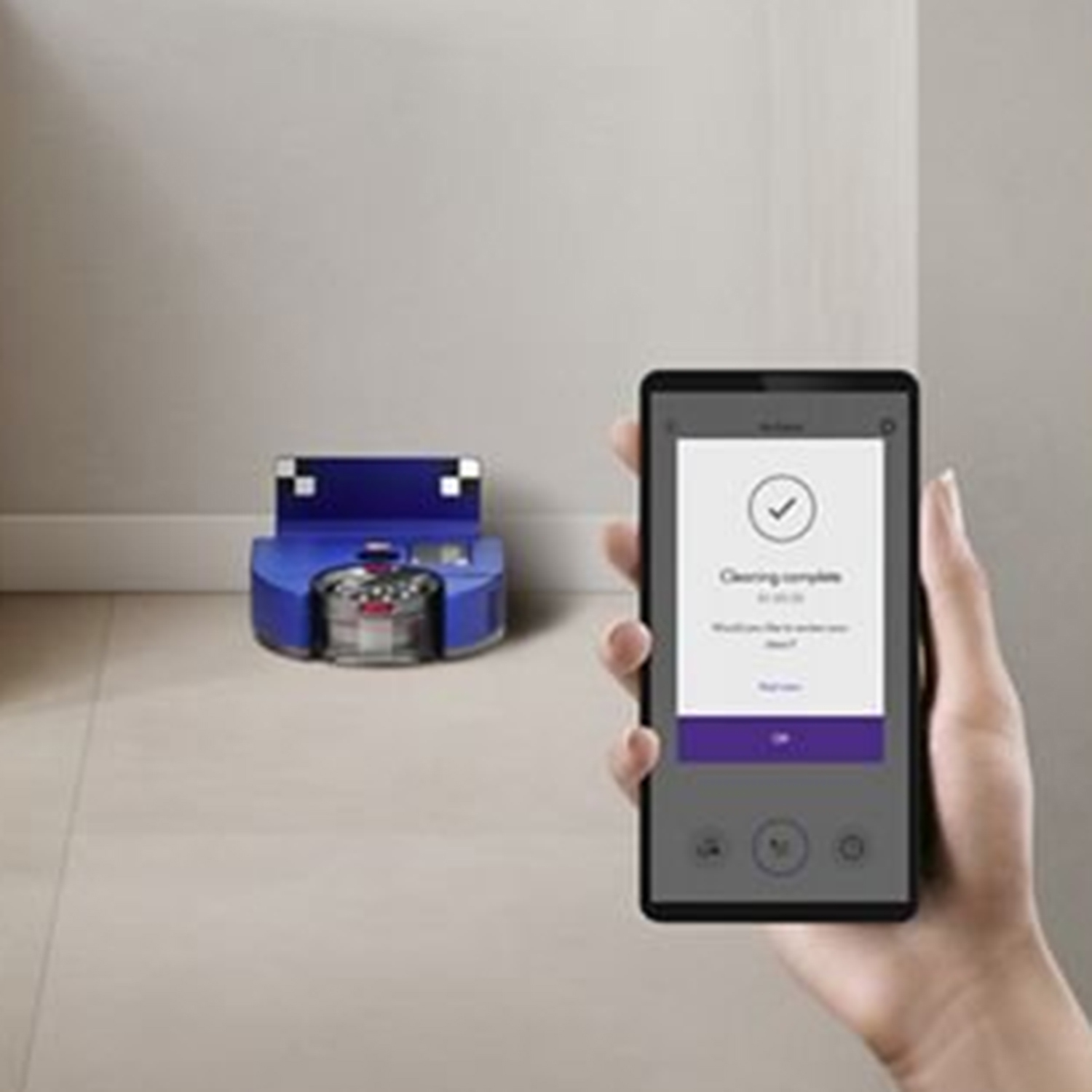 Dyson 360VISNAV Robot Vacuum Cleaner  - 65 Minutes Run Time - Moulded Blue/Nickel thumbnail image