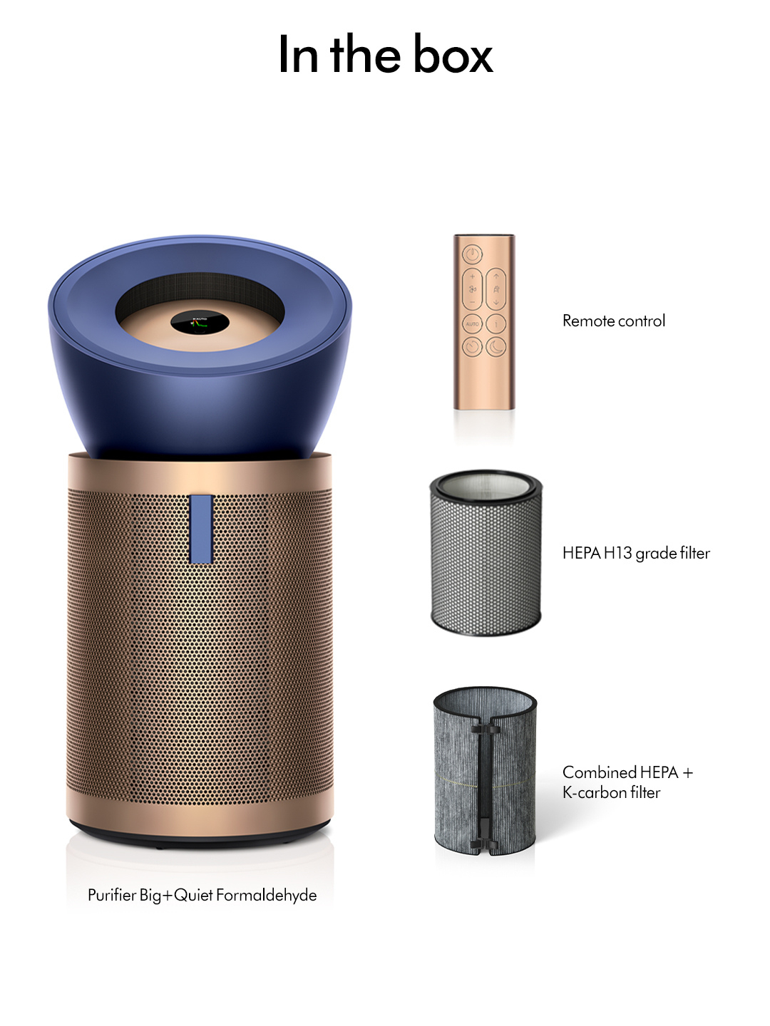 Dyson BP04 (545814-01) Purifier Big+Quiet Formaldehyde Fan - Prussian Blue / Gold thumbnail image