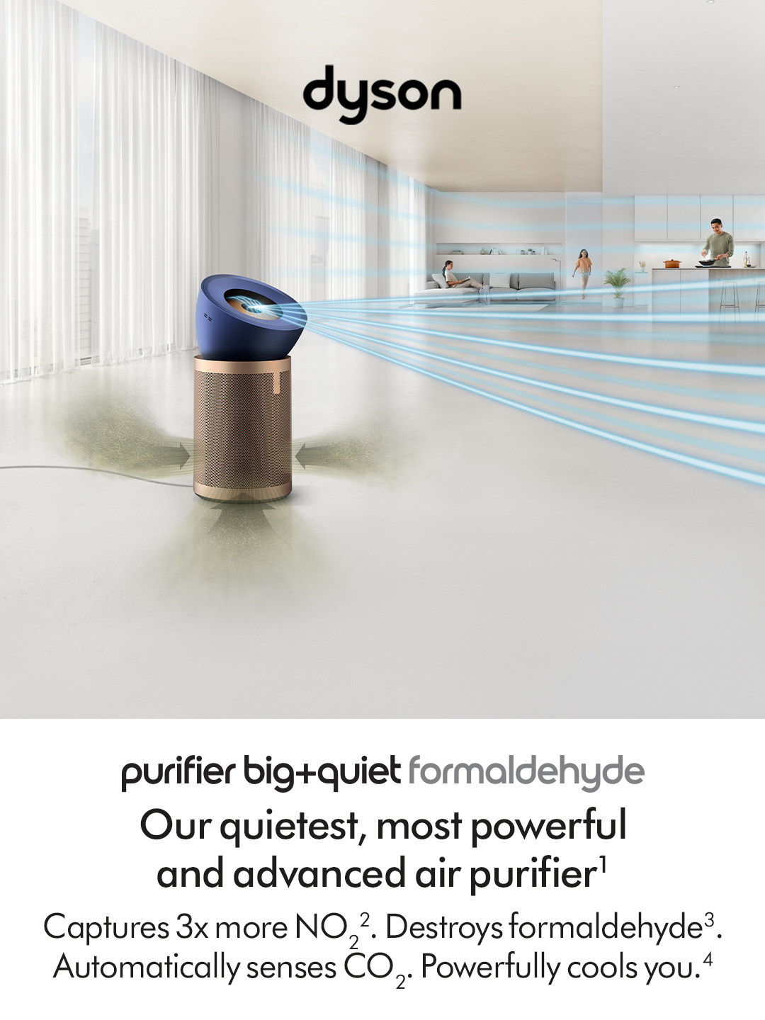 Dyson BP04 (545814-01) Purifier Big+Quiet Formaldehyde Fan - Prussian Blue / Gold thumbnail image