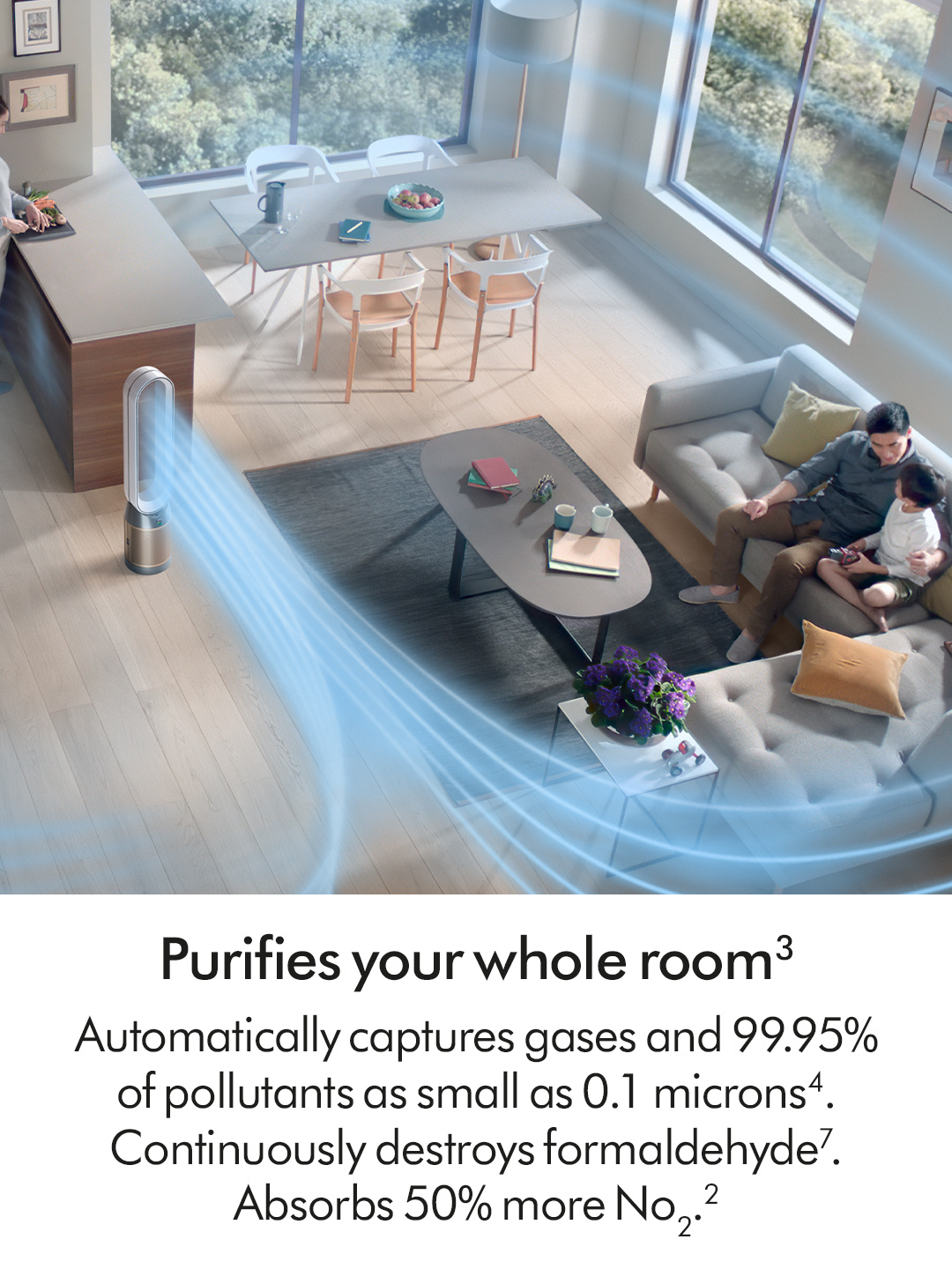 Dyson TP12 (544535-01) Purifier Fan - White/Gold thumbnail image