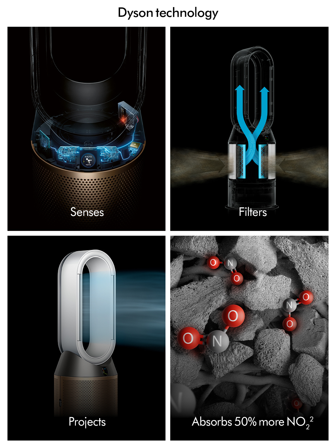 Dyson TP12 (544535-01) Purifier Fan - White/Gold thumbnail image