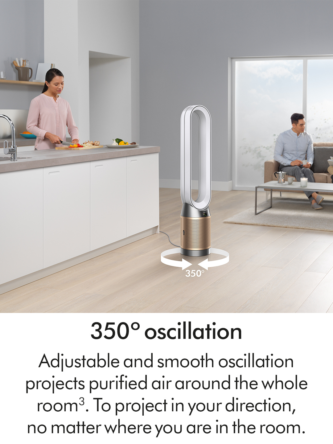 Dyson TP12 (544535-01) Purifier Fan - White/Gold thumbnail image