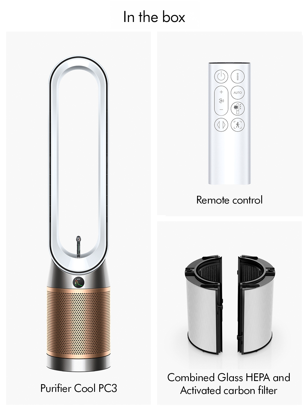 Dyson TP14 (491371-01) Purifier Fan - White/Gold thumbnail image