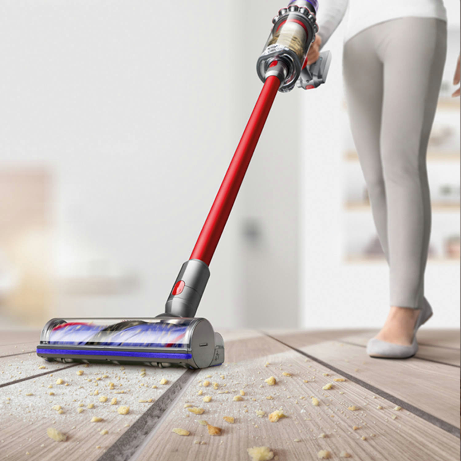 Dyson V11EXTRA Stick Vacuum Cleaner - 60 Minutes Run Time - Nickel/Red thumbnail image