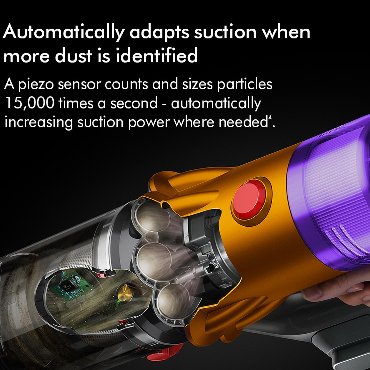 Dyson V12-2023KIT Detect Slim Absolute Cordless Vacuum Cleaner with Cleaning Accessory Kit - 60 Minutes Run Time - Yellow/Nickel thumbnail image