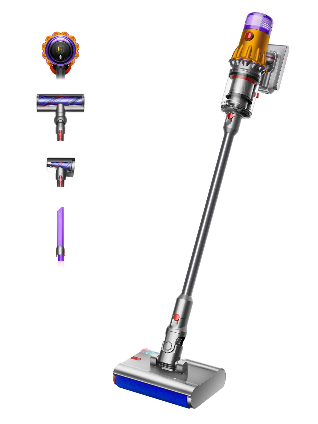 Dyson V12DETECTSUB Detect Slim Submarine Cordless Vacuum - 60 Minutes Run Time - Yellow/Nickel thumbnail image