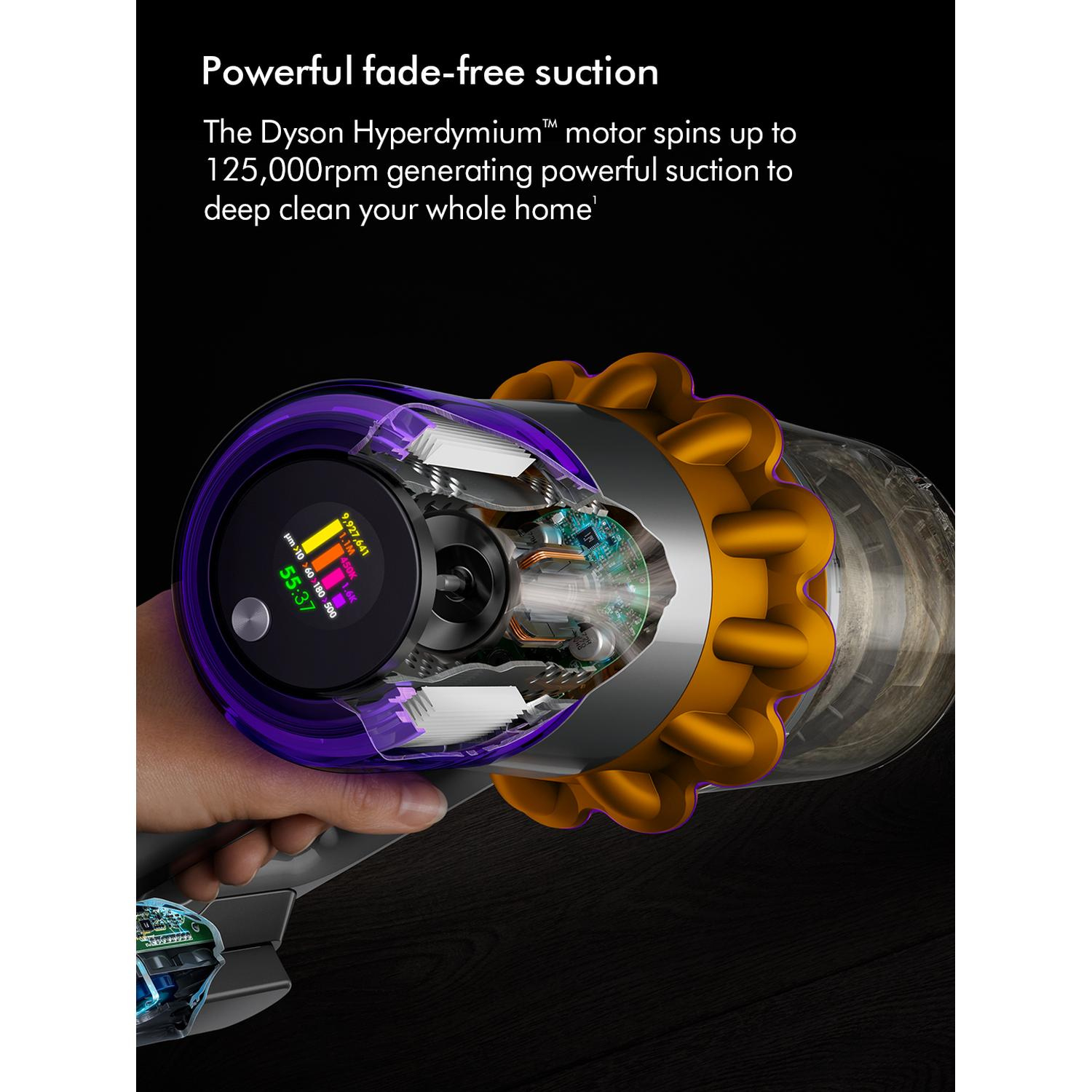 Dyson V15Extra Handheld Stick Vacuum Cleaner - 60 Minutes Run Time - Nickel/Blue thumbnail image