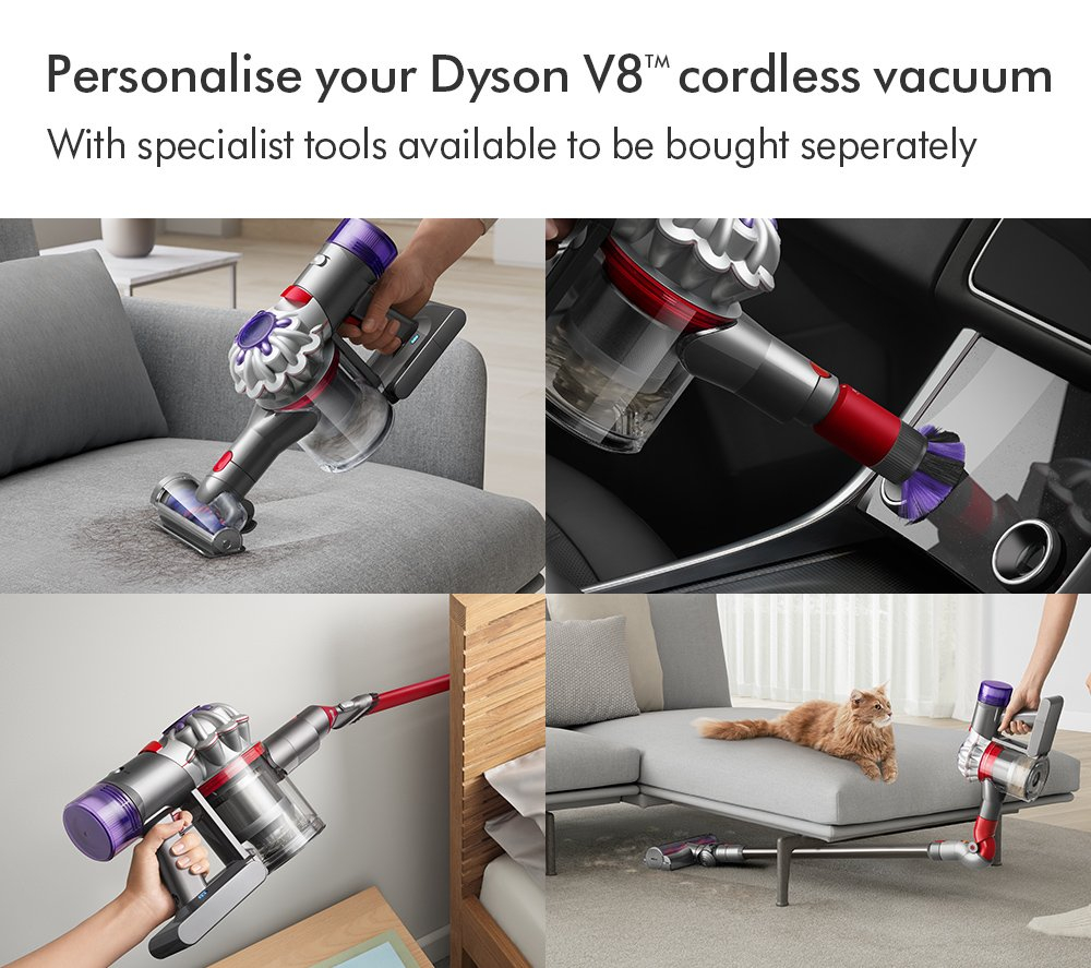 Dyson V8ADVANCED-24 Vacuum Cleaner - Silver/Nickel thumbnail image