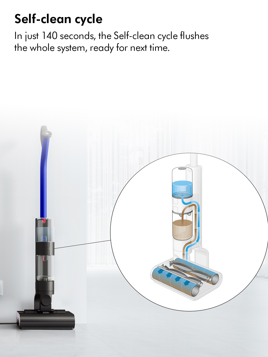 Dyson WASHG1 Wet Cleaner - 35 Minutes Run Time - Black/Blue thumbnail image