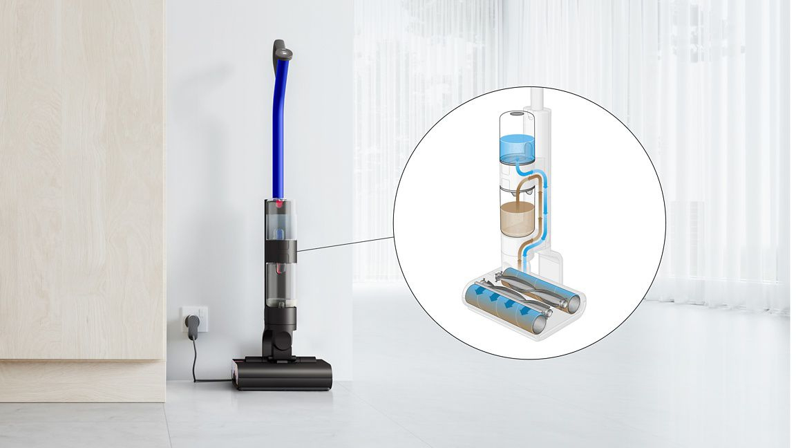 Dyson WASHG1 Wet Cleaner - 35 Minutes Run Time - Black/Blue thumbnail image