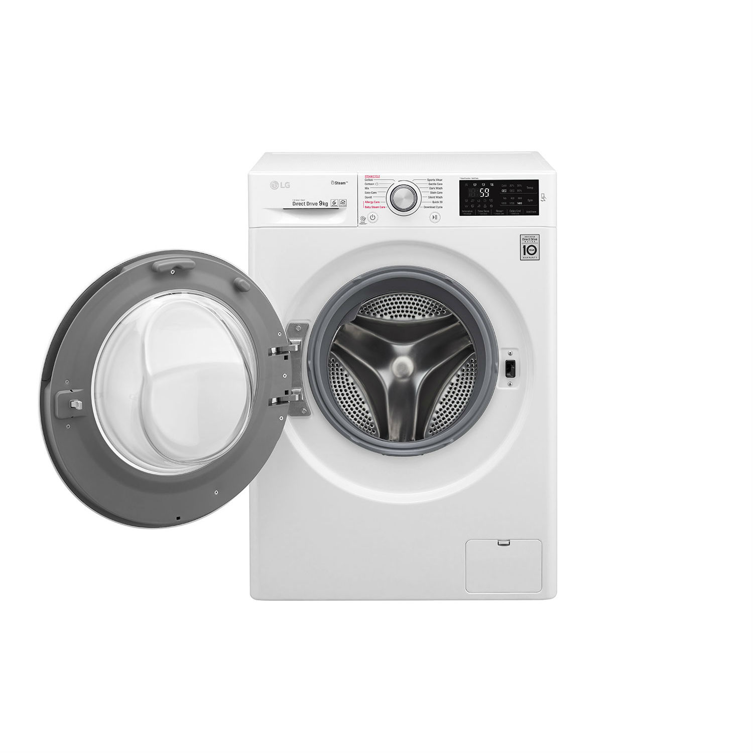 LG ELECTRONICS 9kg 1400 Steam Washing Machine - BLUE WHITE - A+++-20% Energy Rated thumbnail image