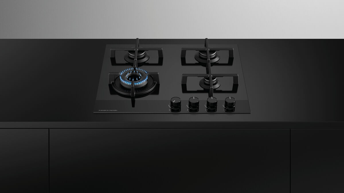 Fisher & Paykel CG604DLPGB4 60cm  4 Burner Gas Hob in Black Glass thumbnail image