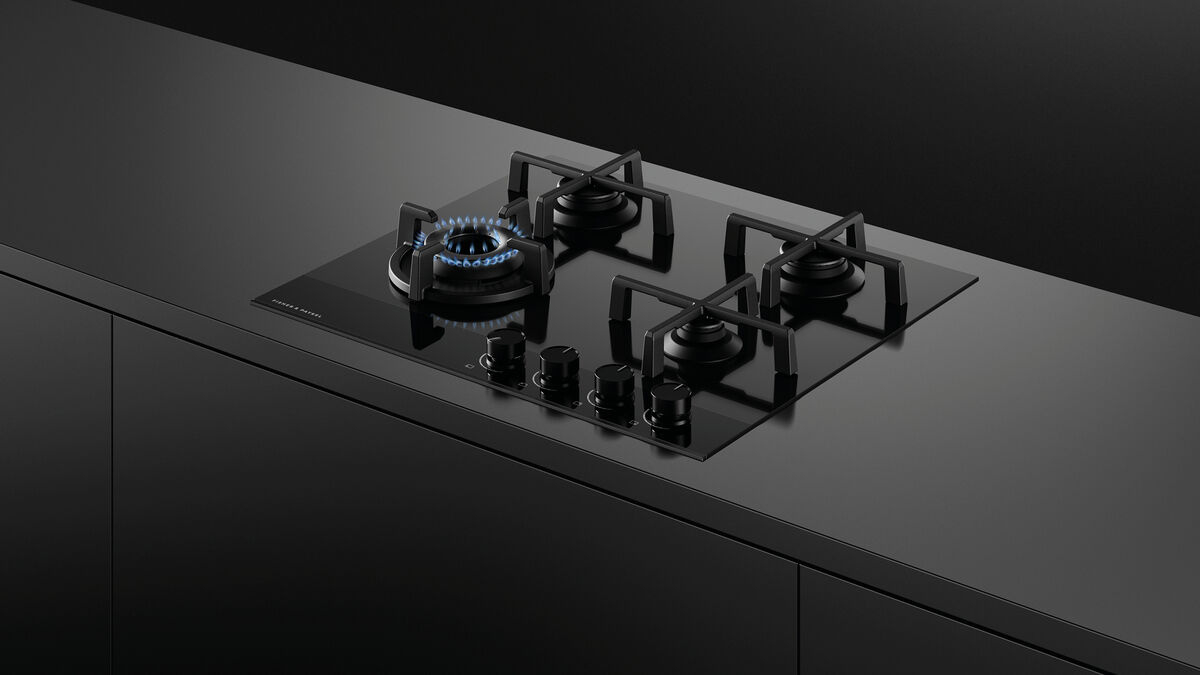 Fisher & Paykel CG604DLPGB4 60cm  4 Burner Gas Hob in Black Glass thumbnail image