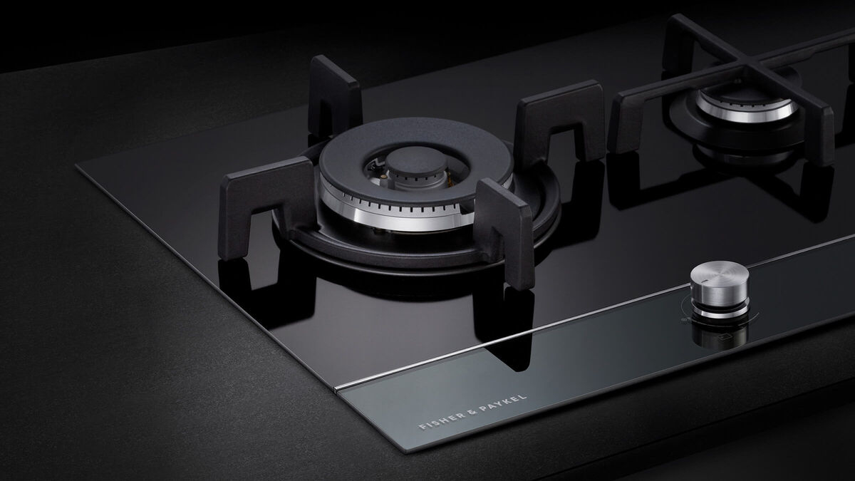 Fisher & Paykel CG604DNGGB4 60cm 4 Burner Gas Hob - Black Glass thumbnail image