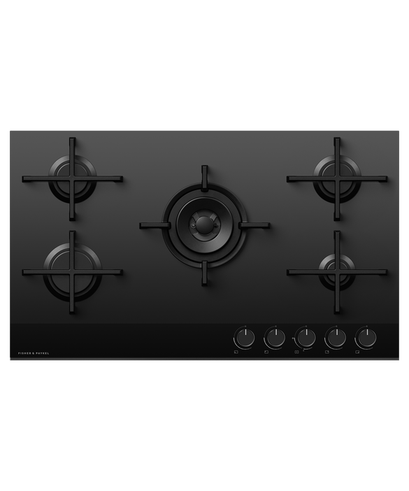 Fisher & Paykel CG905DNGGB4 90cm Gas Hob - Black Glass thumbnail image
