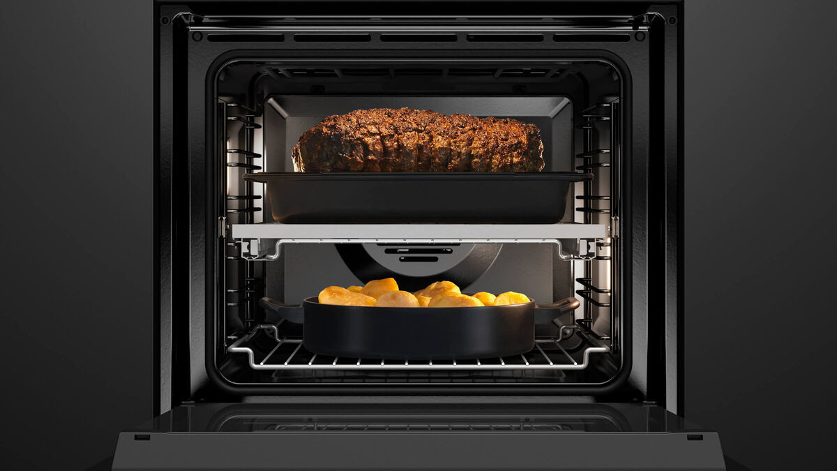 Fisher & Paykel OB60SD9PLX1 Wifi Connected Built In Electric Single Oven with Pyrolytic Cleaning - Black / Stainless Steel thumbnail image