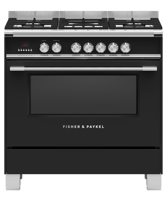 Fisher & Paykel OR90SCG4B1 90cm Dual Fuel 5 Burner Range Cooker - Black thumbnail image