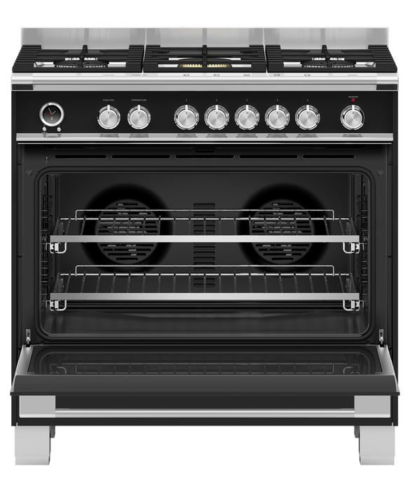 Fisher & Paykel OR90SCG6B1 90cm Dual Fuel Pyrolytic Cooker - Black thumbnail image