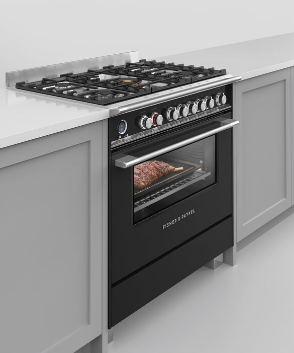 Fisher & Paykel OR90SCG6B1 90cm Dual Fuel Pyrolytic Cooker - Black thumbnail image