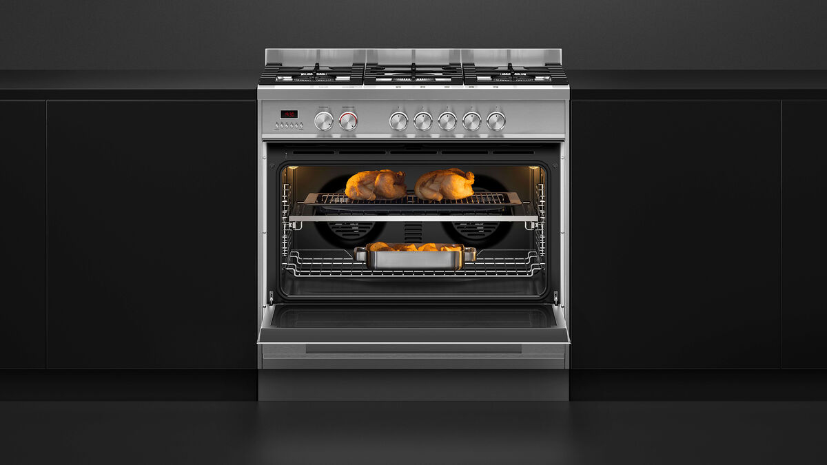 Fisher & Paykel OR90SDG4X1 90cm Dual Fuel 5 Burner Cooker - Stainless Steel thumbnail image
