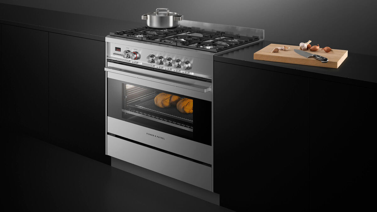 Fisher & Paykel OR90SDG4X1 90cm Dual Fuel 5 Burner Cooker - Stainless Steel thumbnail image