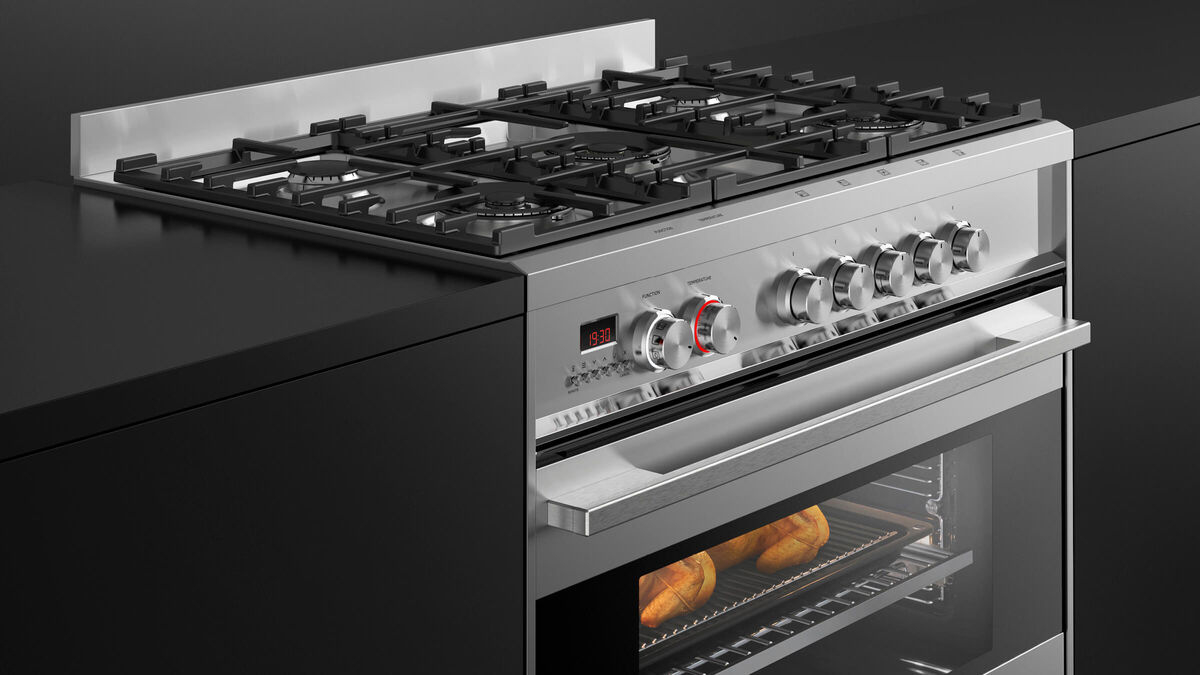 Fisher & Paykel OR90SDG4X1 90cm Dual Fuel 5 Burner Cooker - Stainless Steel thumbnail image
