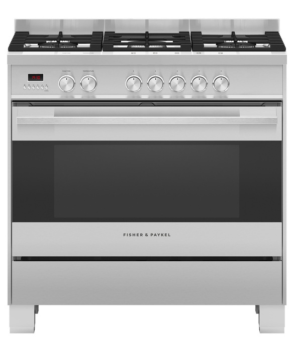 Fisher & Paykel OR90SDG4X1 90cm Dual Fuel 5 Burner Cooker - Stainless Steel thumbnail image