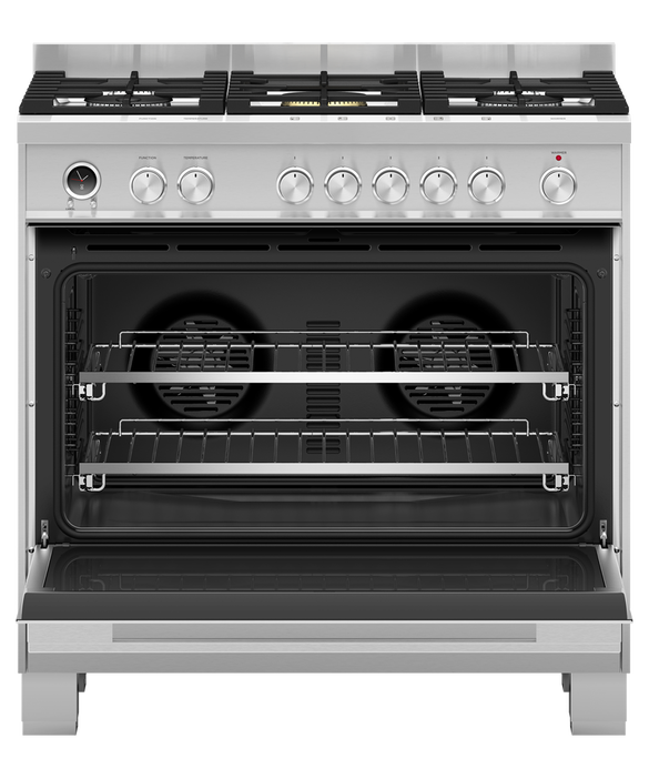 Fisher & Paykel OR90SDG6X1 90cm Dual Fuel Range Cooker with Gas Hob and Pyrolytic Cleaning - Stainless Steel thumbnail image