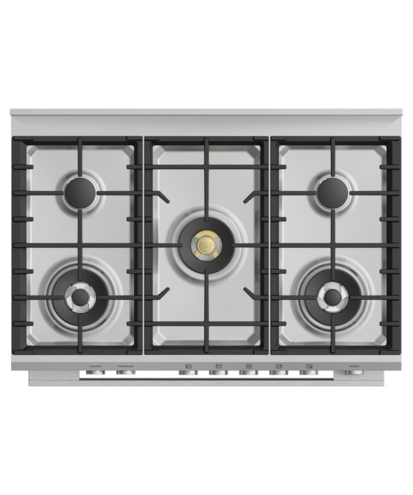 Fisher & Paykel OR90SDG6X1 90cm Dual Fuel Range Cooker with Gas Hob and Pyrolytic Cleaning - Stainless Steel thumbnail image