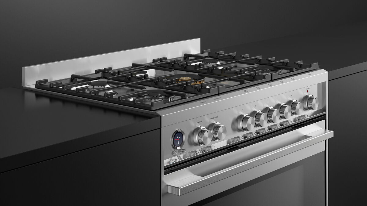 Fisher & Paykel OR90SDG6X1 90cm Dual Fuel Range Cooker with Gas Hob and Pyrolytic Cleaning - Stainless Steel thumbnail image