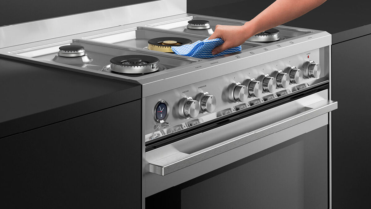 Fisher & Paykel OR90SDG6X1 90cm Dual Fuel Range Cooker with Gas Hob and Pyrolytic Cleaning - Stainless Steel thumbnail image