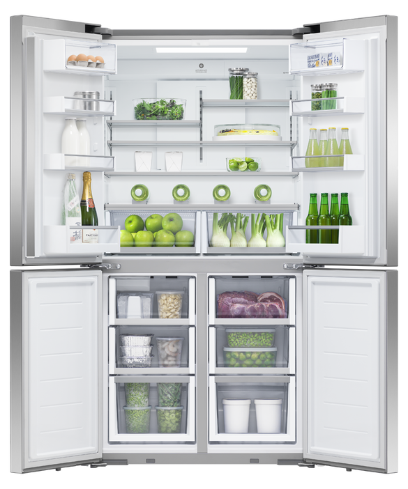 Fisher & Paykel RF605QDUVX1 90.5cm 60/40 Frost Free Quad Door Fridge Freezer - Brushed Stainless Steel thumbnail image