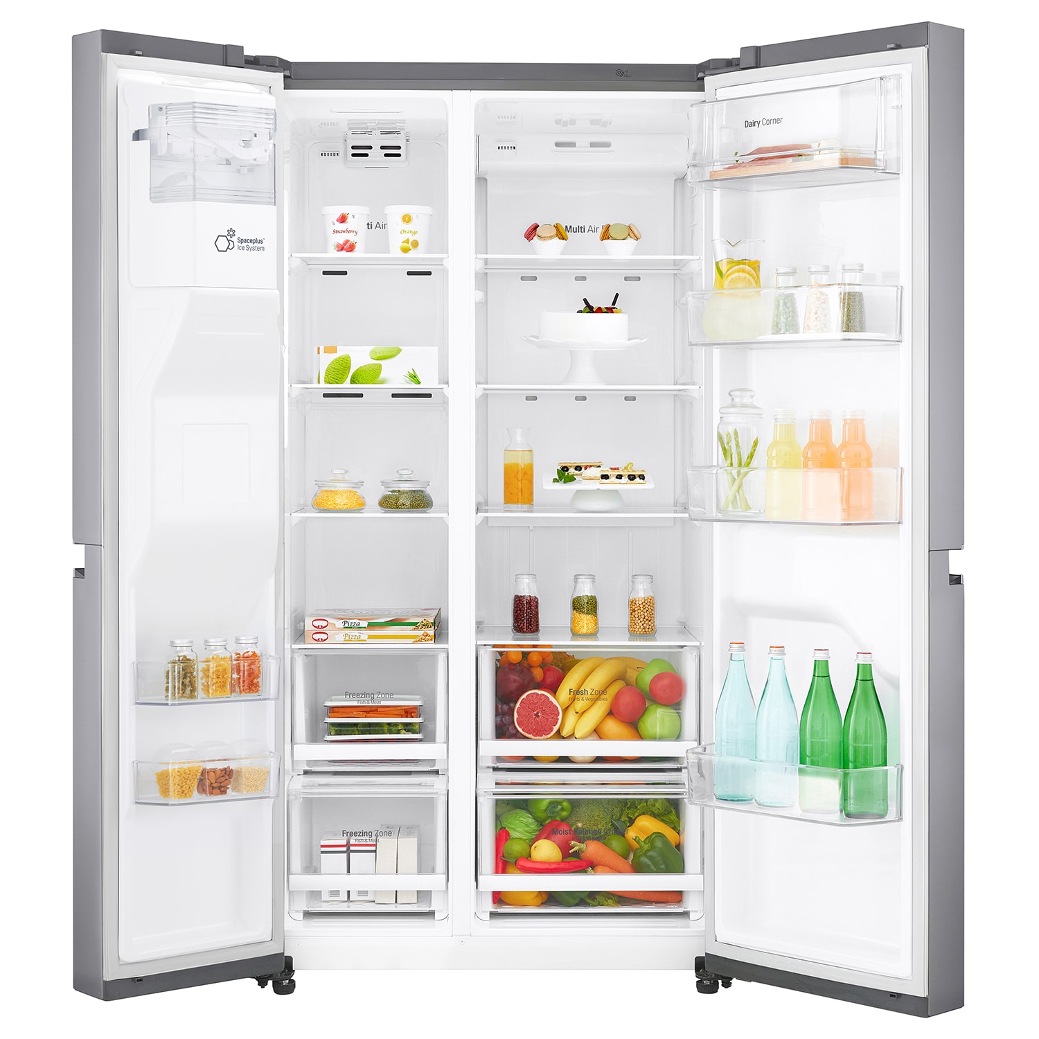 LG GSL480PZXV American Style Fridge Freezer - Shiny Steel thumbnail image
