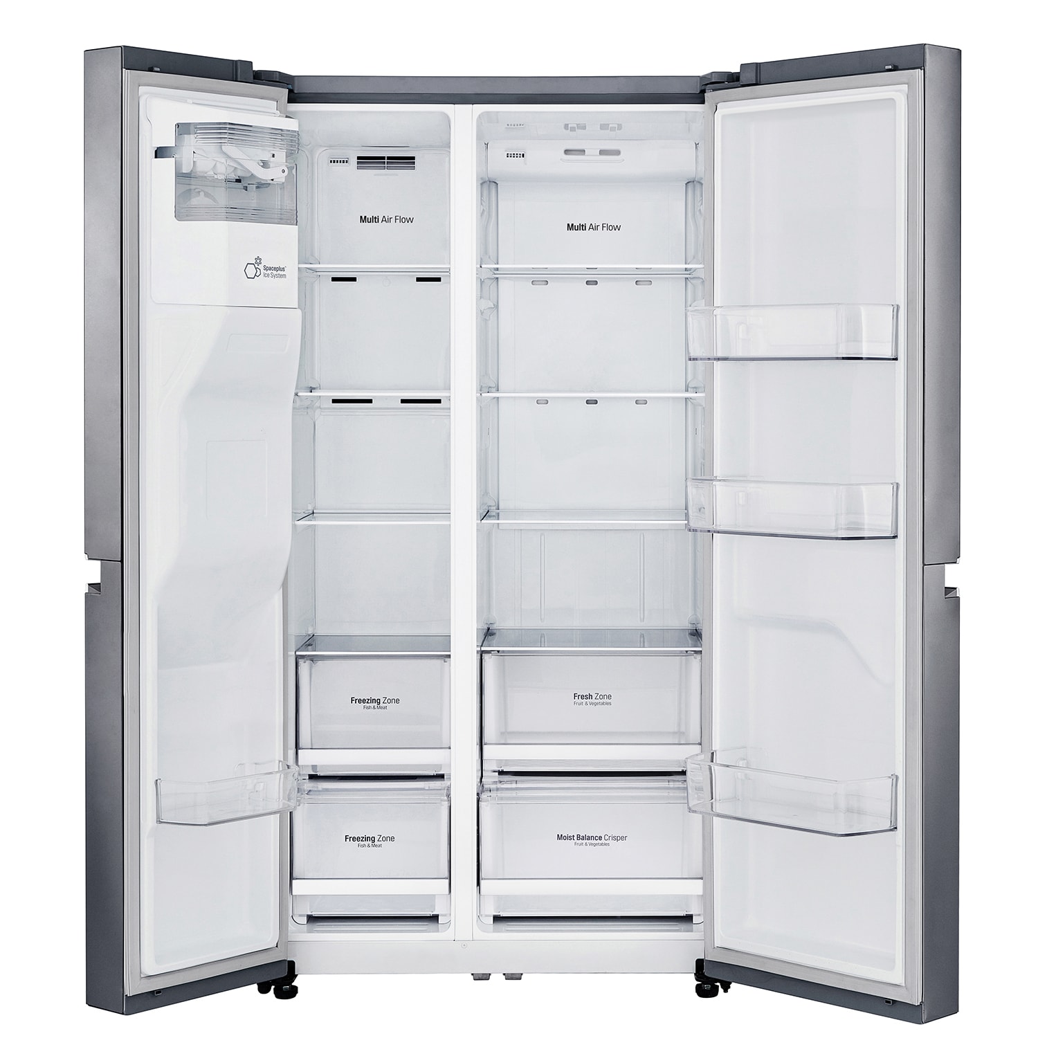 LG GSL480PZXV American Style Fridge Freezer - Shiny Steel thumbnail image