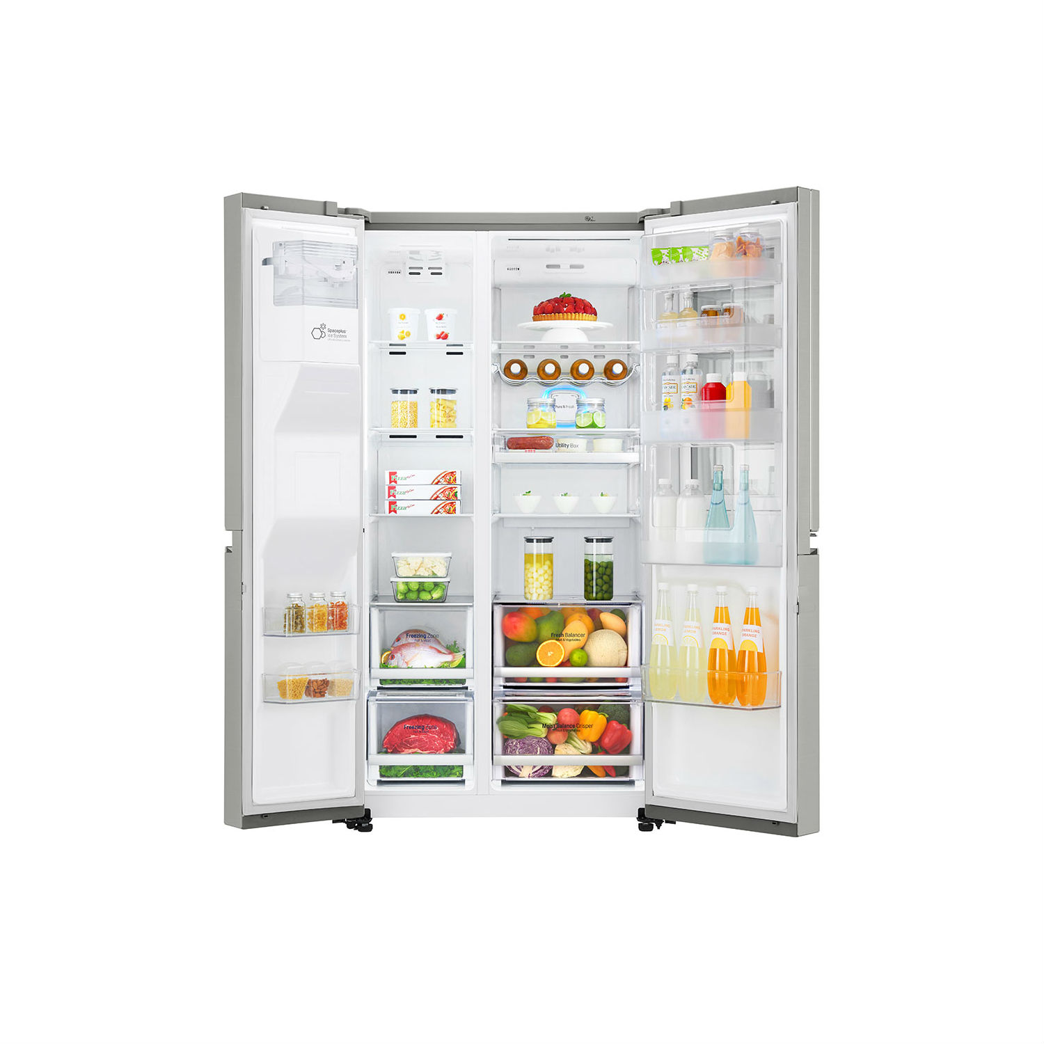 LG GSX960NSVZ InstaView Door-in-Door American Style Fridge Freezer - Premium Steel thumbnail image