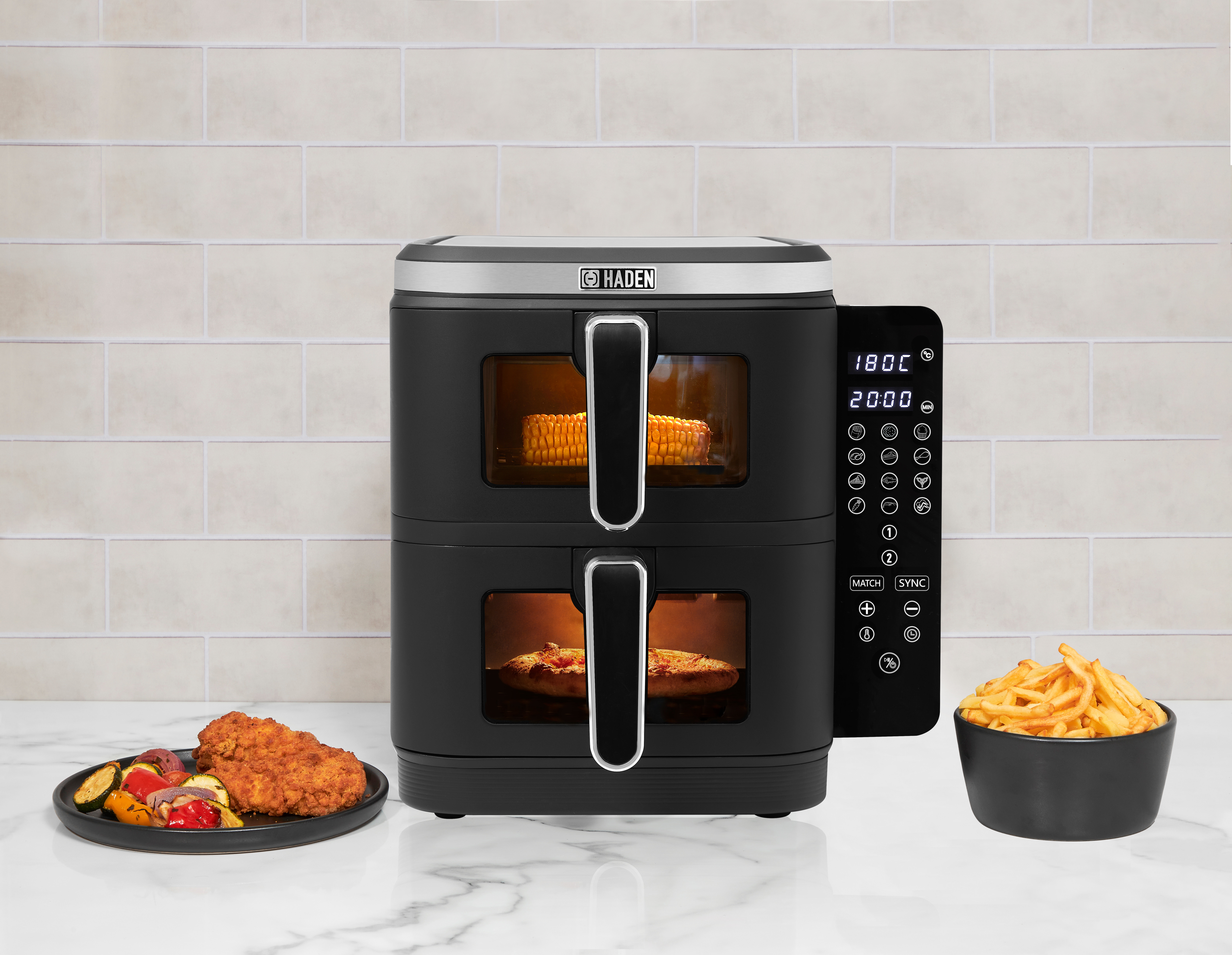 Haden 211200 11.0L Double Stack Air Fryer With Window - Black thumbnail image
