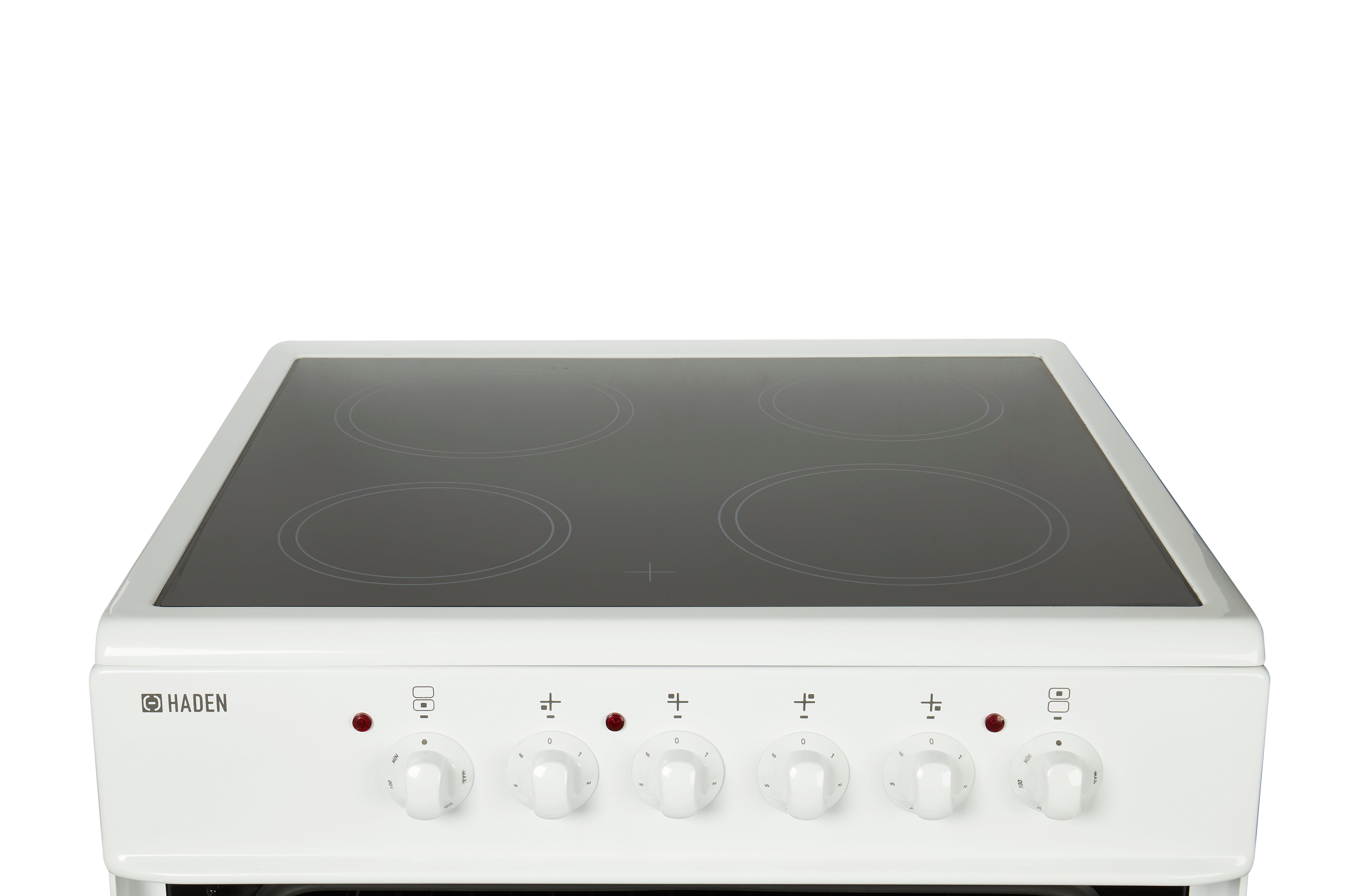 Haden HE60DOMW 60.5cm Double Oven with Ceramic Hob - White thumbnail image