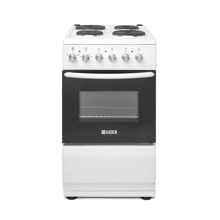 Haden HES051W 50cm Single Oven Electric Cooker with Sealed Plate Hob - White thumbnail image