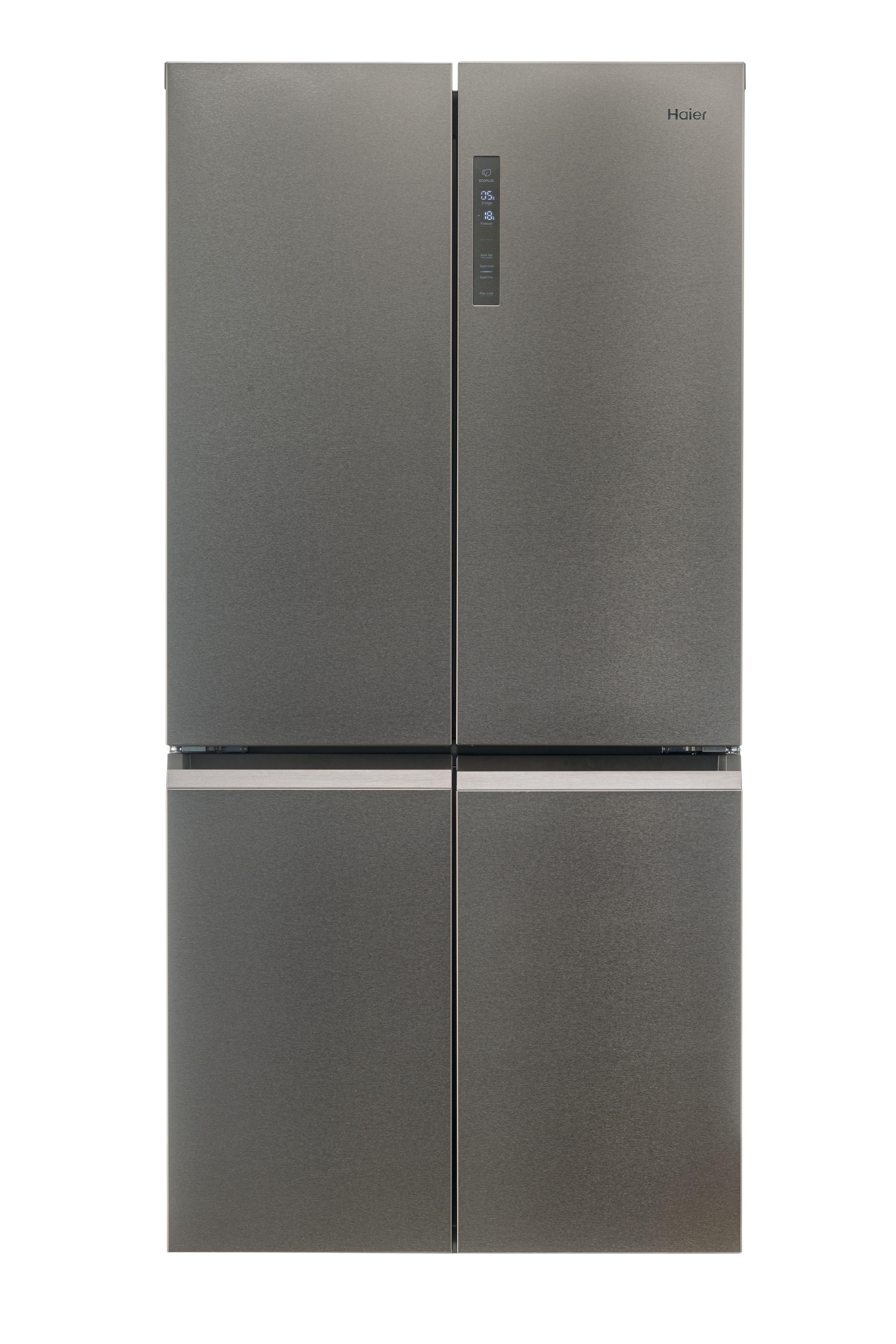 Haier HCR59F19ENMM 90.8cm 60/40 Frost Free American Fridge Freezer - Platinum Inox thumbnail image