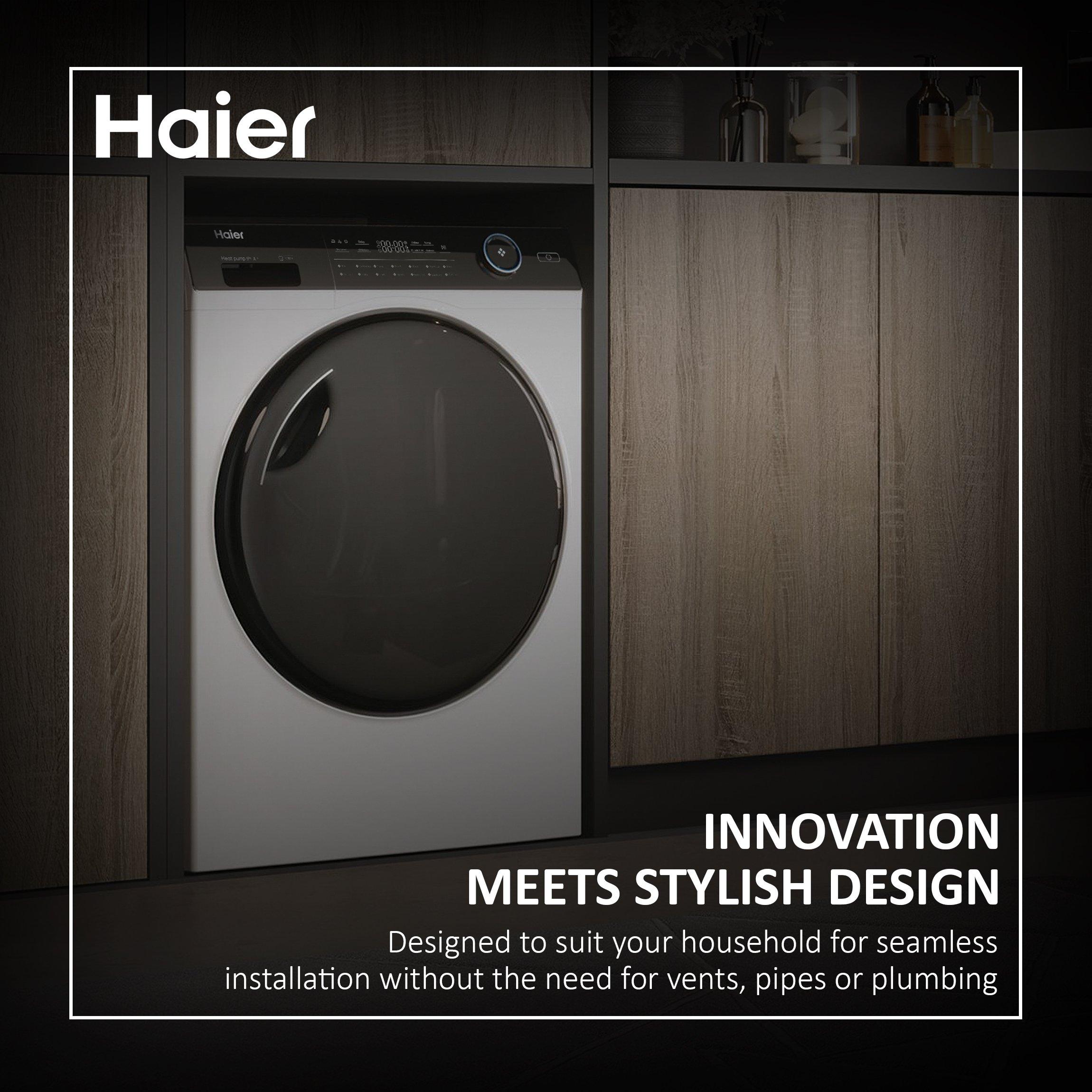 Haier HD90-A2939S-UK 9kg Heat Pump Tumble Dryer - Graphite thumbnail image