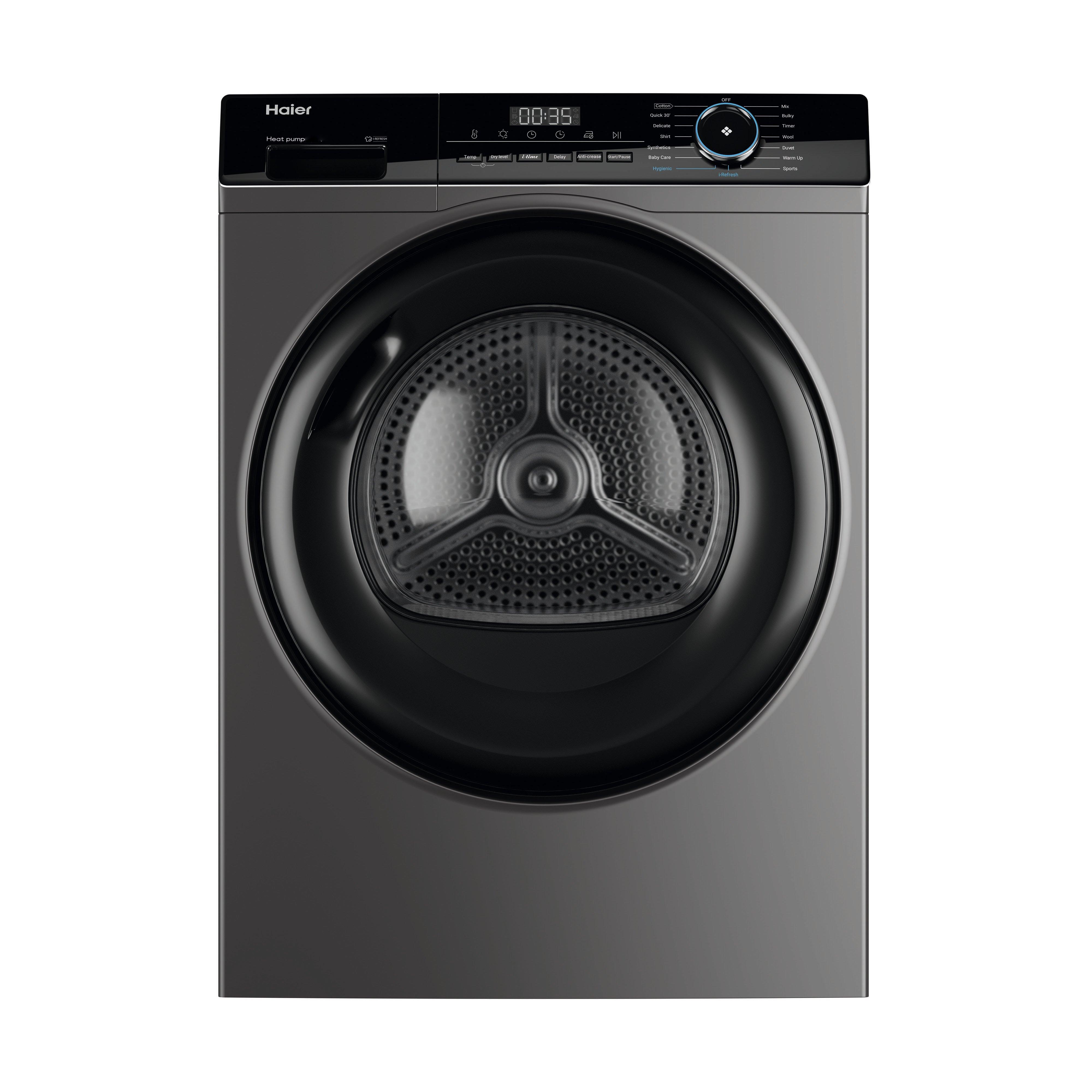 Haier HD90-A2939S-UK 9kg Heat Pump Tumble Dryer - Graphite thumbnail image
