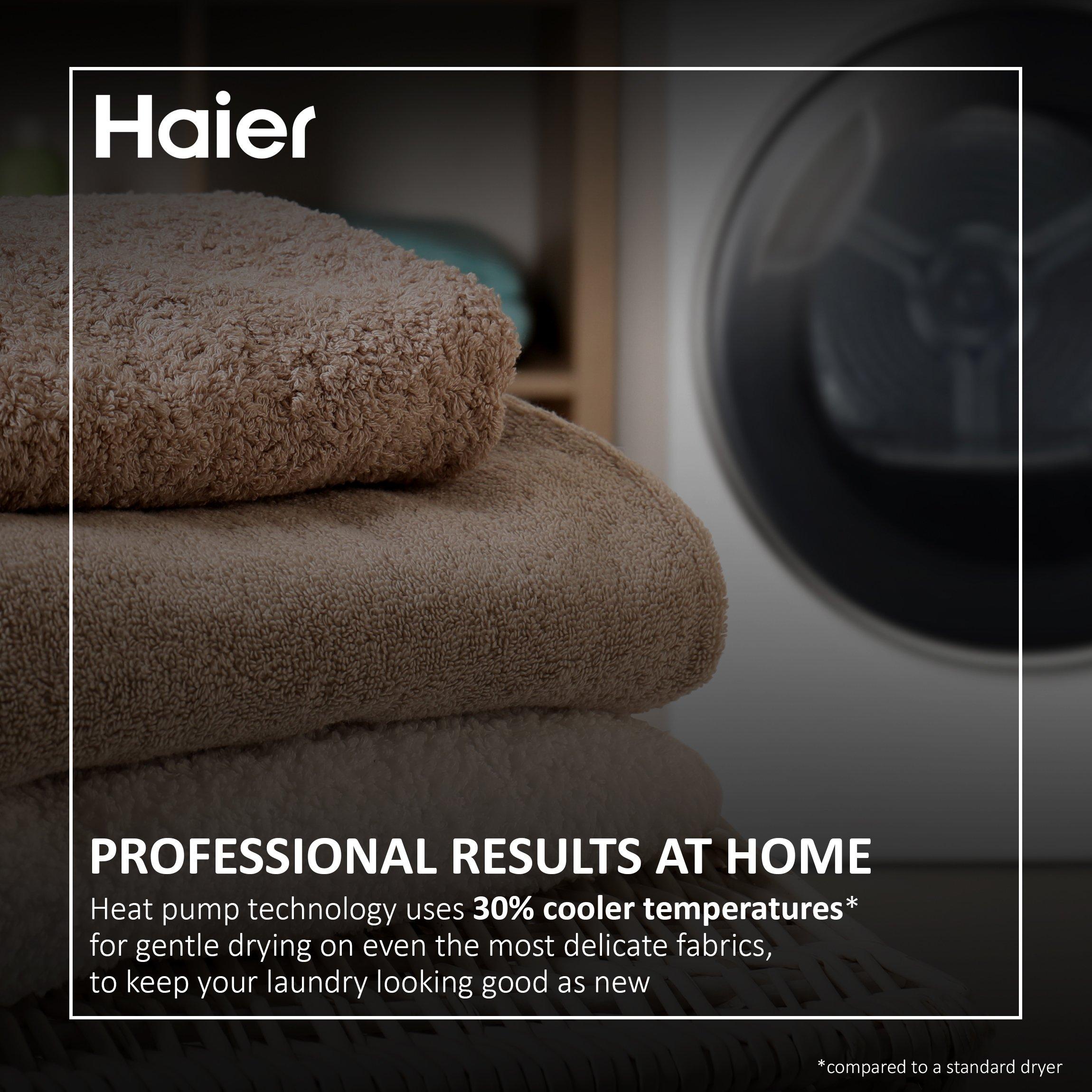 Haier HD90-A3959 9kg Heat Pump Tumble Dryer - White thumbnail image