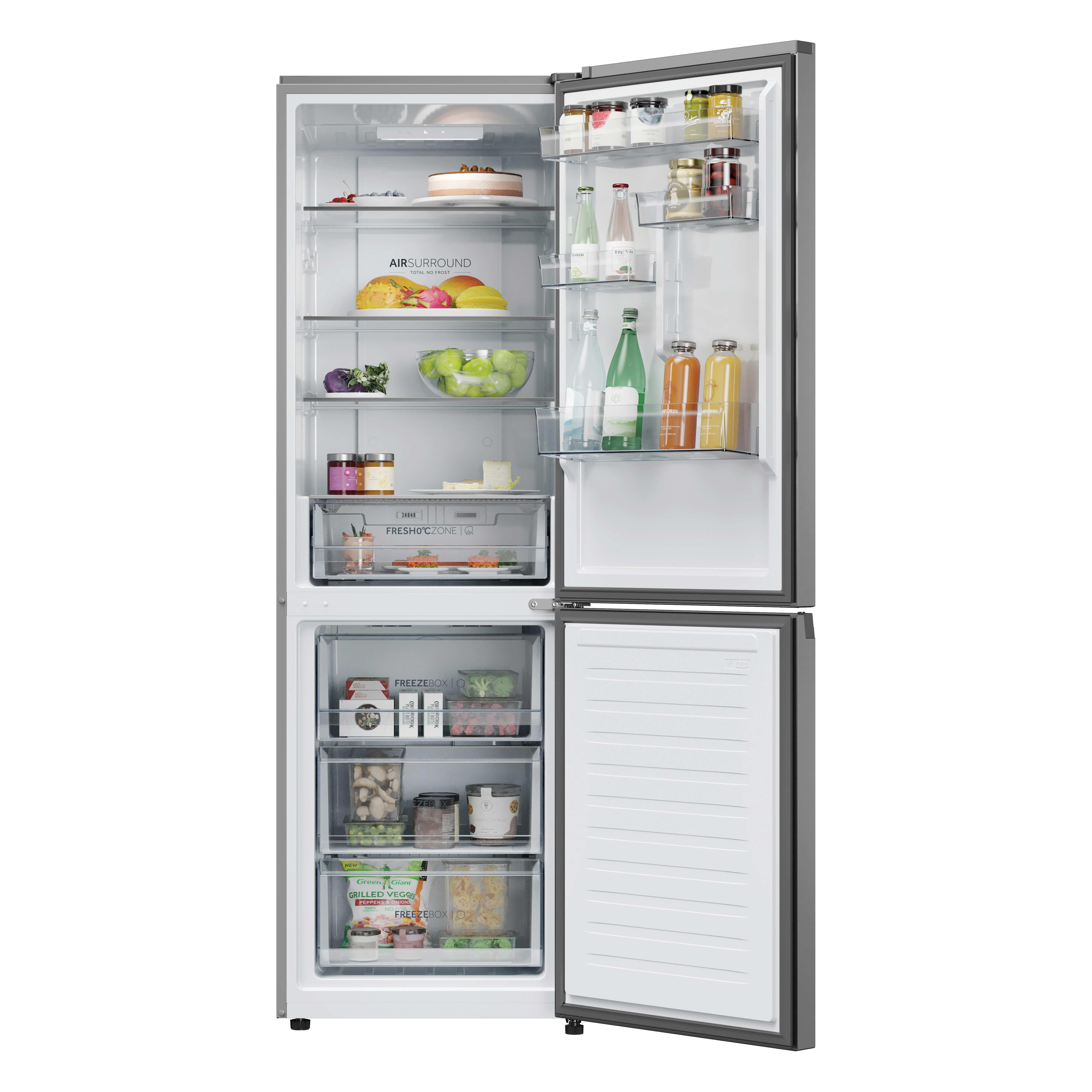 Haier 2D 60 Series 3 HDPR3618DNPK 355L Total No Frost Fridge Freezer - Stainless Steel thumbnail image