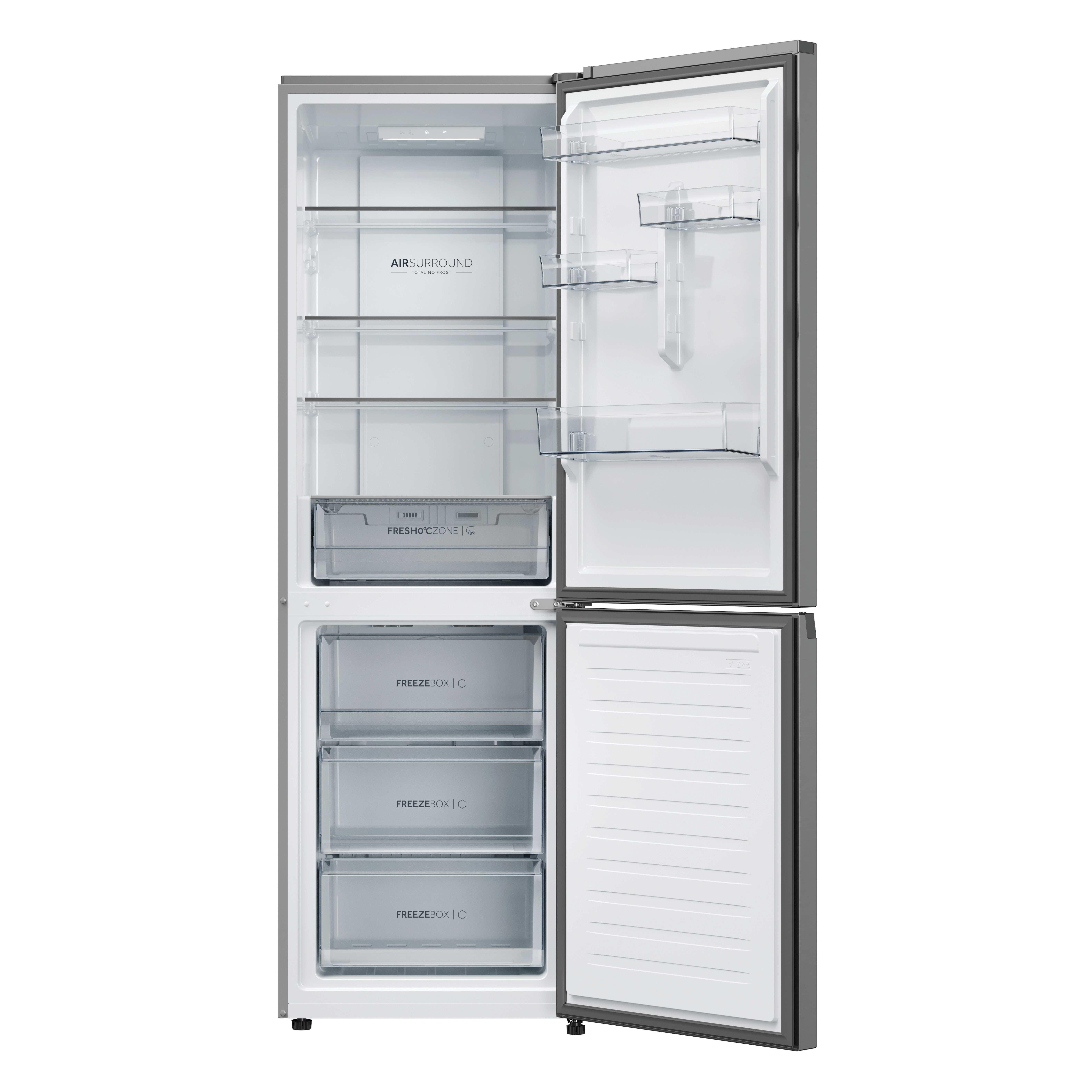 Haier 2D 60 Series 3 HDPR3618DNPK 355L Total No Frost Fridge Freezer - Stainless Steel thumbnail image