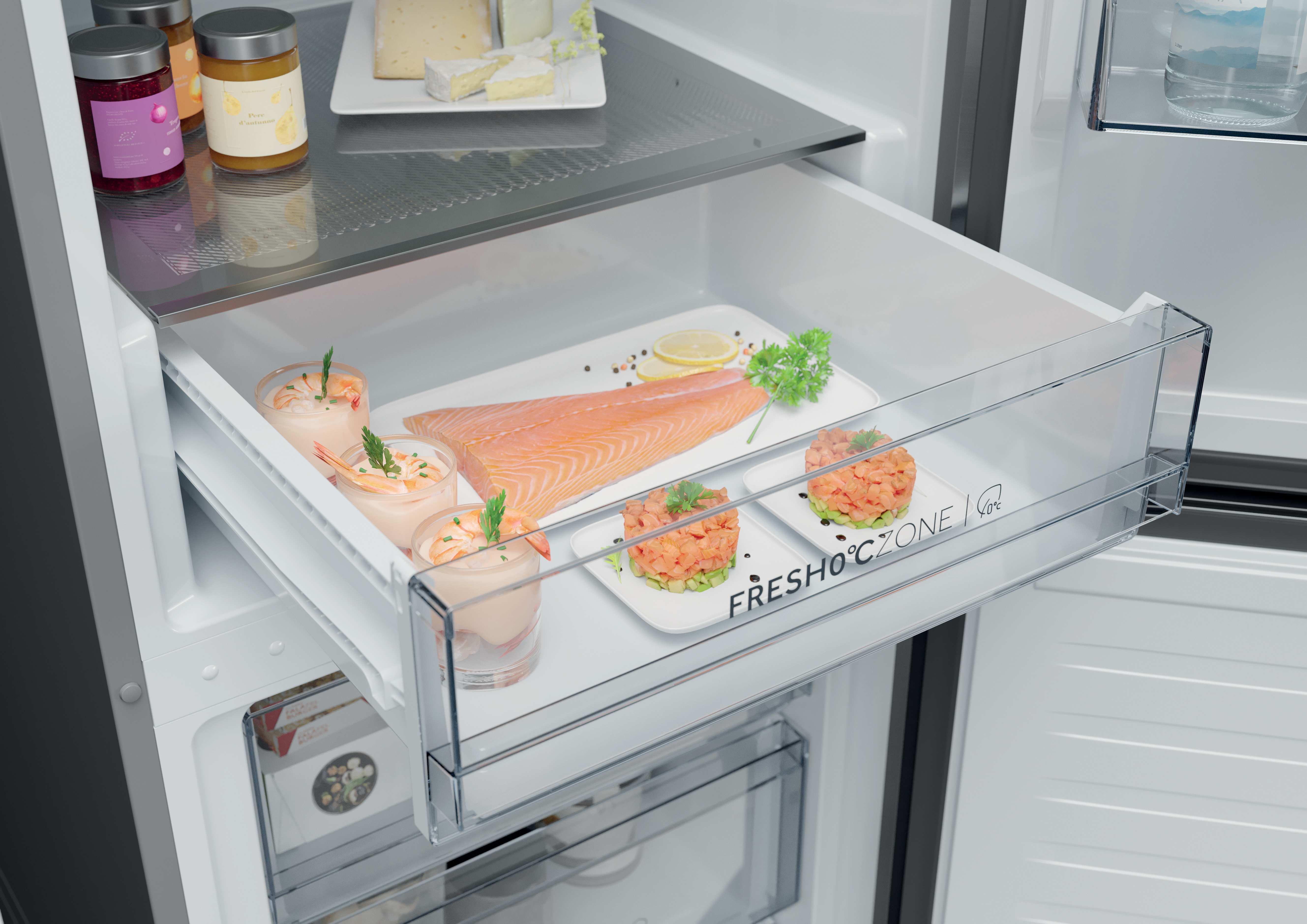 Haier 2D 60 Series 3 HDPR3618DNPK 355L Total No Frost Fridge Freezer - Stainless Steel thumbnail image