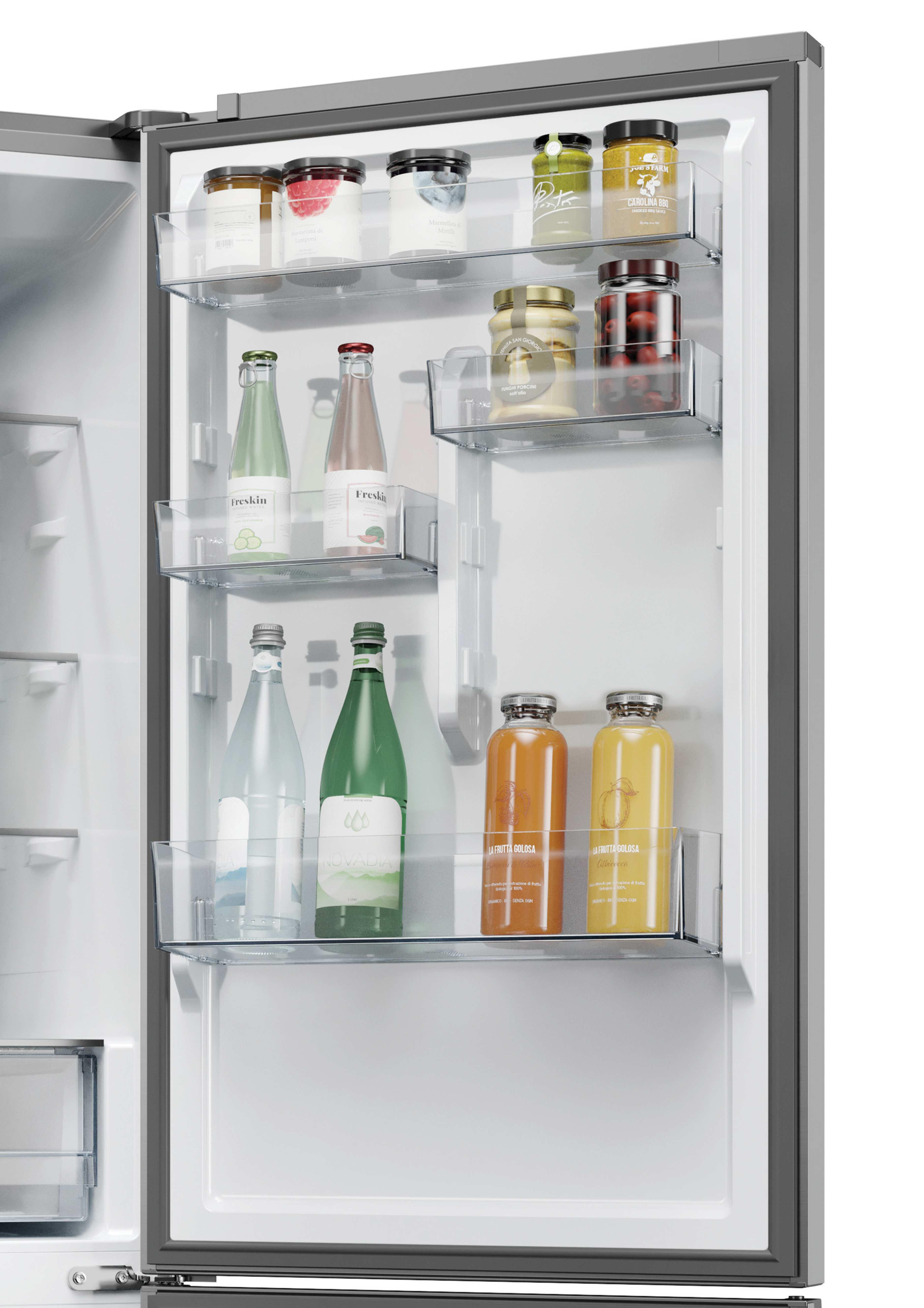 Haier 2D 60 Series 3 HDPR3618DNPK 355L Total No Frost Fridge Freezer - Stainless Steel thumbnail image