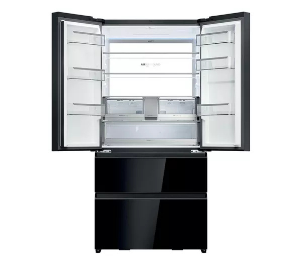 Haier HFR79F19DFGB  No Frost Multi-Door Fridge Freezer - Glass Inox Look thumbnail image
