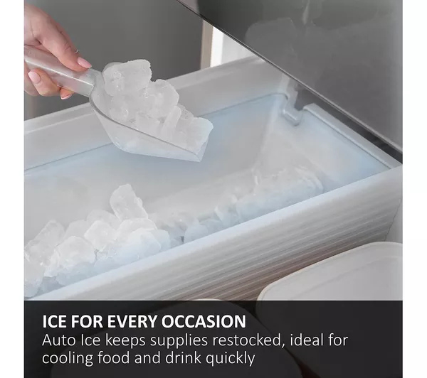 Haier HFR79F19DFGB  No Frost Multi-Door Fridge Freezer - Glass Inox Look thumbnail image