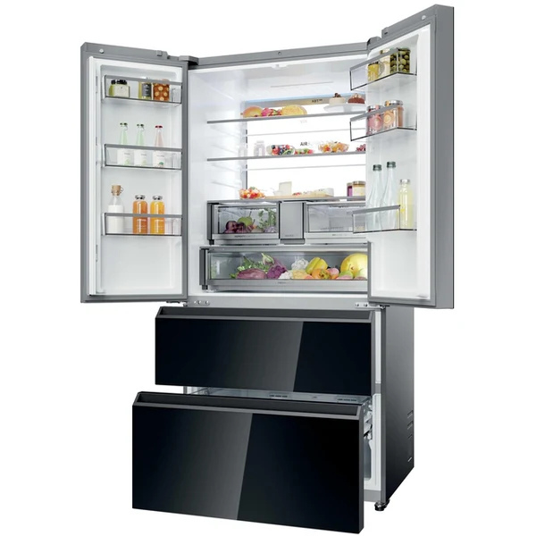 Haier HFR79F19DFGB  No Frost Multi-Door Fridge Freezer - Glass Inox Look thumbnail image